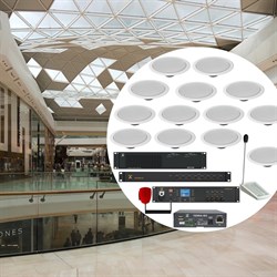 Комплект системы звукового оповещения для многоэтажного Бизнес центра - фото 28316