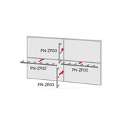 Зеркальная вставка Sharp PNZR32 для сокрытия швов (V-серия) длинная